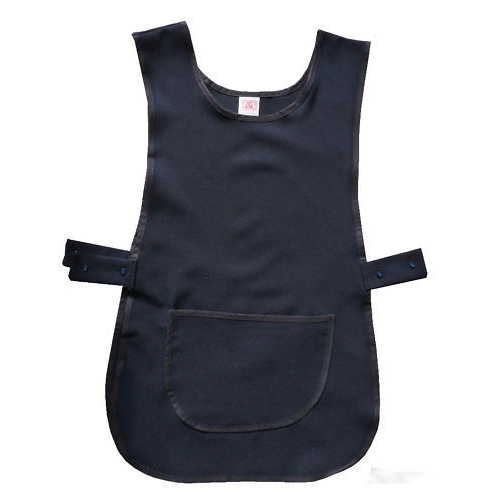 Navy Blue Polycotton Tabard Apron with Front Pocket